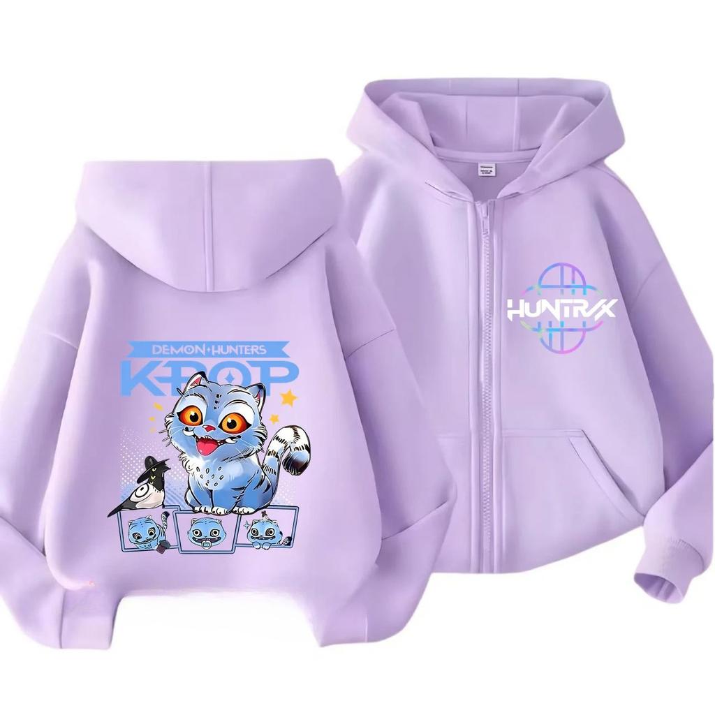 KPop Lovci démonů Dětské mikiny Kabát na zip Měkká Teplá Pohodlná Chlapecká Dívčí Mikina