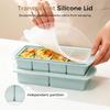 Silicone Freezer Tray With Lid Soup Cubes Freezer Container Mold 2/4 Cup Large Ice Cube Tray for Broth Soup Food Freezer Storage