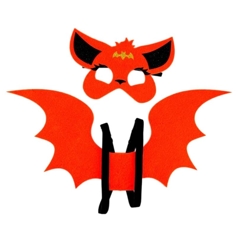 Halloween Bat Dress up Costume Accessories for Adult Kids, Including Bat Wing, Bat Mask