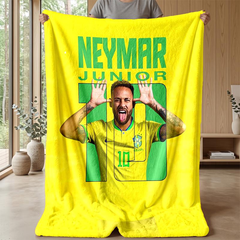 Brazil national football team Theme blanket Soft Flannel Blanket Plush Throw Blanket Cozy Sofa Bed Blanket for Home Decor