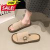 Fashion Suede Leather Women's Flat Slippers Fashion Buckle Belt Non-Slip Sandals Large Size Woman Summer Casual Shoes Platform Sandalias