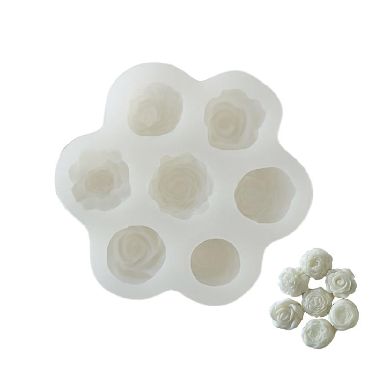 Candle Resin Silicone Mold Rose Peony Flower Aromatherapy Candle Gypsum Mold