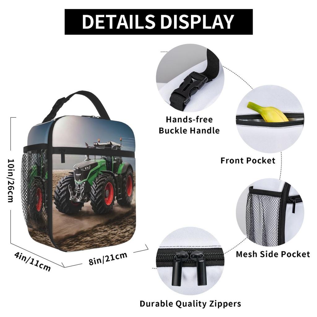 Fendt Traktor Isolierte Lunchtasche für Kinder Schul-Kühltasche Thermische Lebensmittelbox Tragbare Lunchboxen Behälter