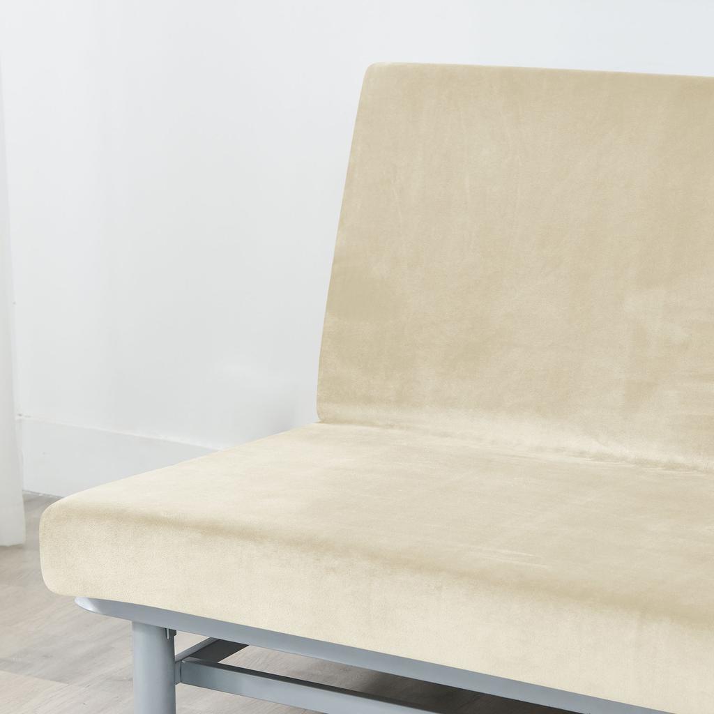 Cover For Sofa Bed 190-210Cm Cream Velour