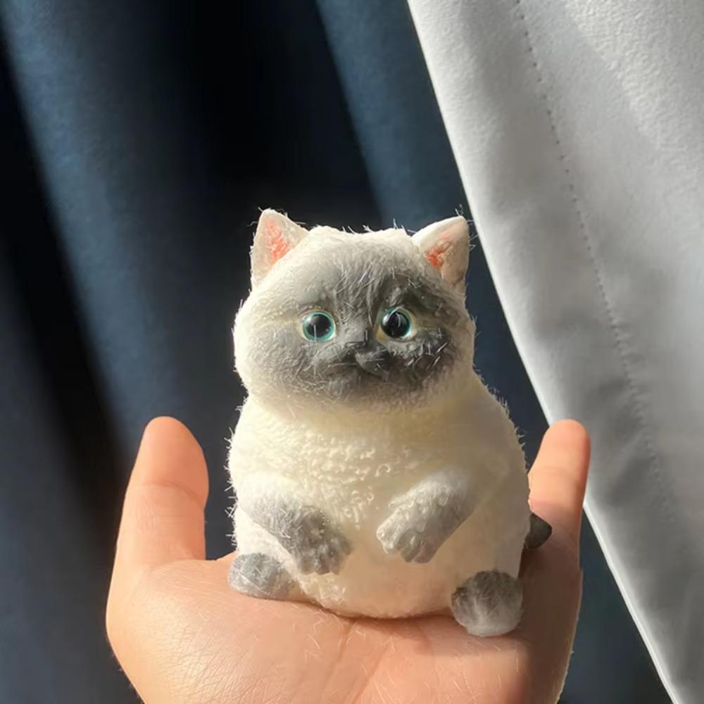 Cute Squishy Relief Squeeze Cat Toys Silicone Cat Soft Squeeze Toys  for Adults Kids