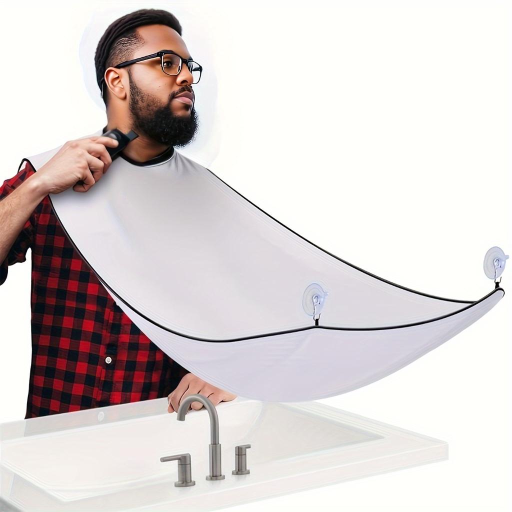 One Piece Men Beard Bib, Non-Stick Beard Catching Cloth, Reusable Shaving Apron For Men Grooming, Trimming And Hair Cutting, Fit All Sizes