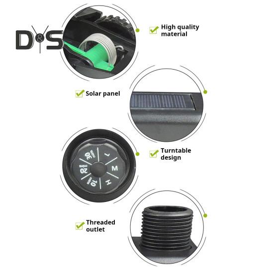 Solar Watering Sprinkler Motion-Induced Animal Repellment Garden Irrigation Waterer Adjustable Water Spray Irrigation System for Garden Lawn Backyard