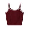 FILA Heritage Simple Fashion Retro Classic Casual Versatile Comfortable Fitted Woven Vest Women tops Sand-Red F11W618102FWI