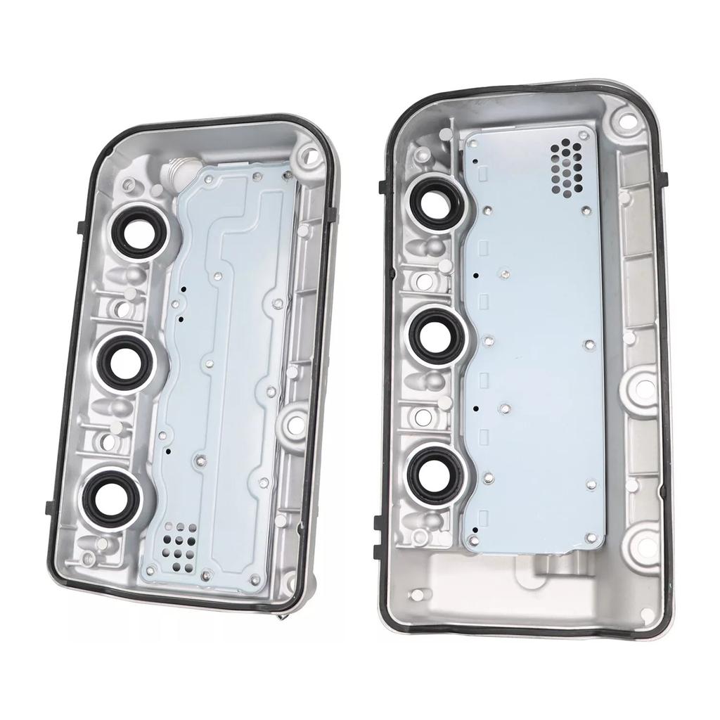 2PCS Front+Rear Engine Valve Cover For Honda Odyssey Pilot Ridgelin Accord 3.5L