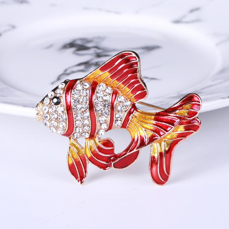 Clothing Accessories Women'S Japanese Personality Brooch Pendant Couple Tropical Fish Oil Drop Cartoon Brooch Collar