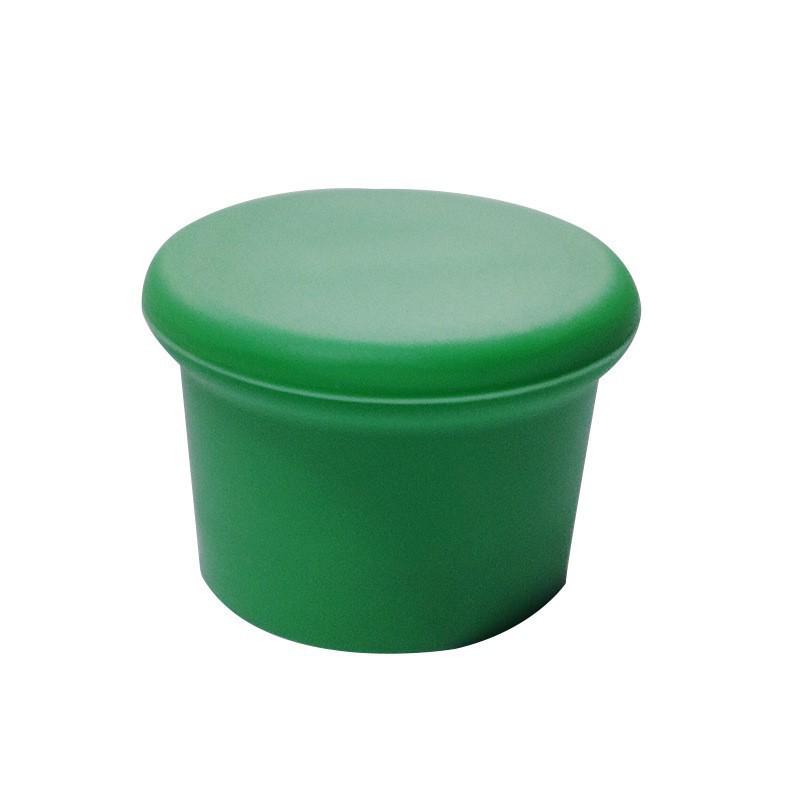 Customizable Silicone Wine Bottle Stopper - Red, Round Cap & Seal
