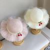 Wide Brim Kids Sun Hat Pearl Decoration Beach Hat Cute Style Straw Hat  Girls Accessories