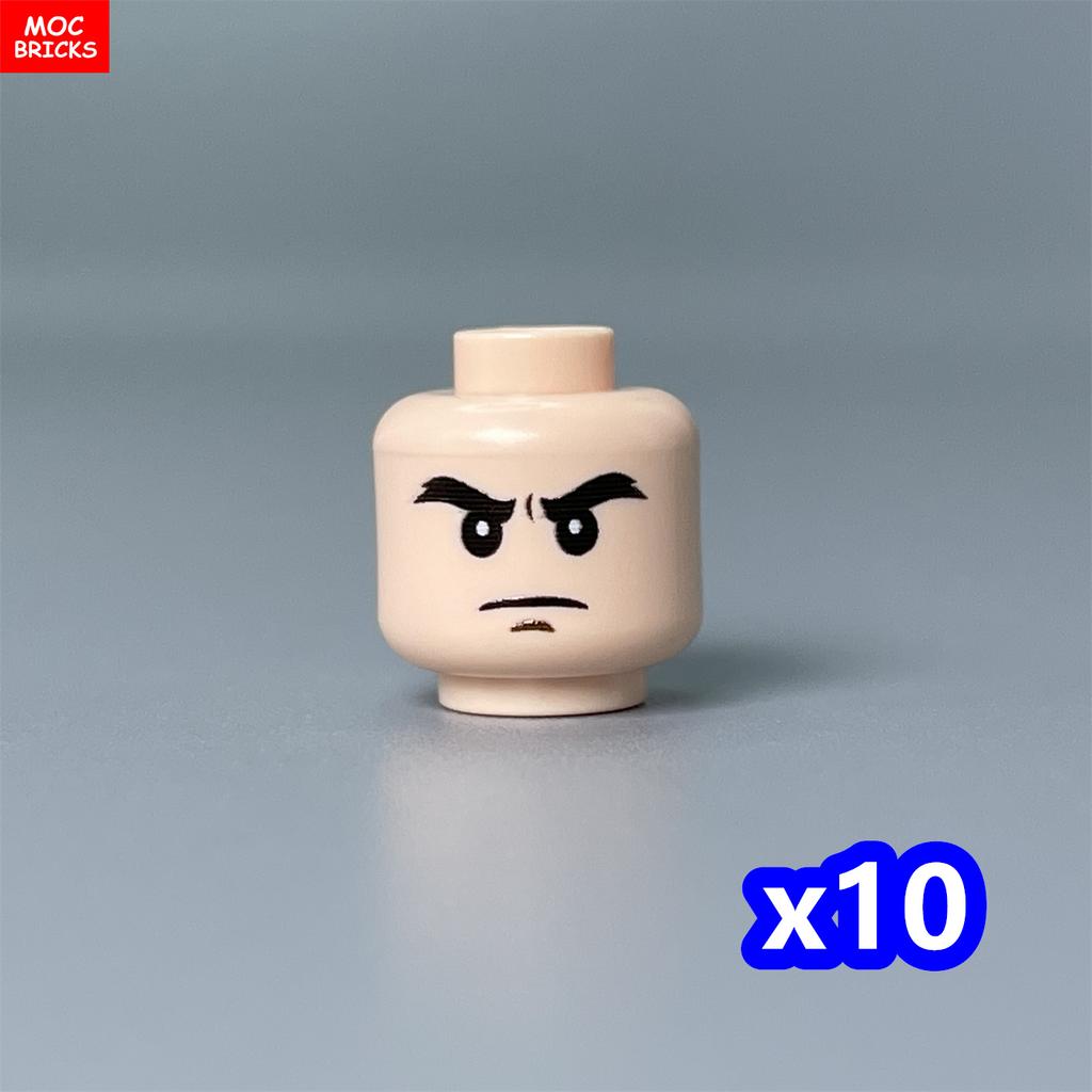 Custom Build Bricks Printed Head Face Expression 4cm Action Figure Body Part DIY Educational Toy Creating Bricks Toysets Ideal For Youngsters Gift