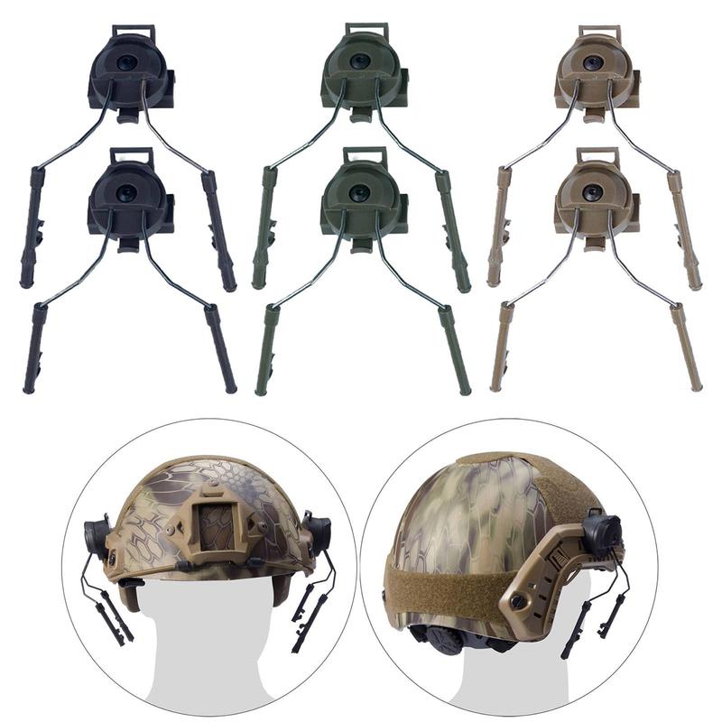 Helmet Rail Adapter Headphone Rail Bracket Flexibility Multiuse Easy Installation Helmet Accessories for Outdoor Sports