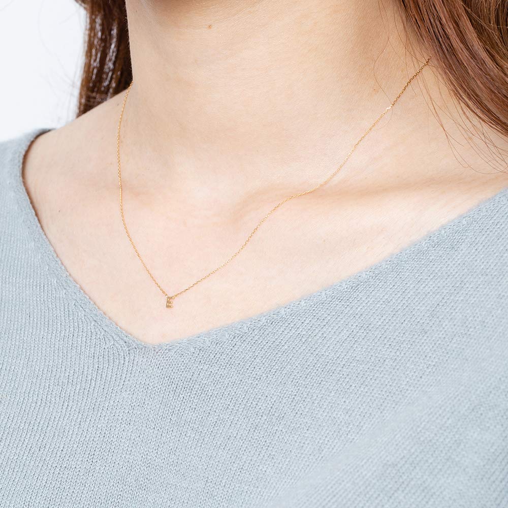 BLOOM 18K Yellow Gold Initial Necklace [Official] Women's (E) 0304-2560-0019-0000