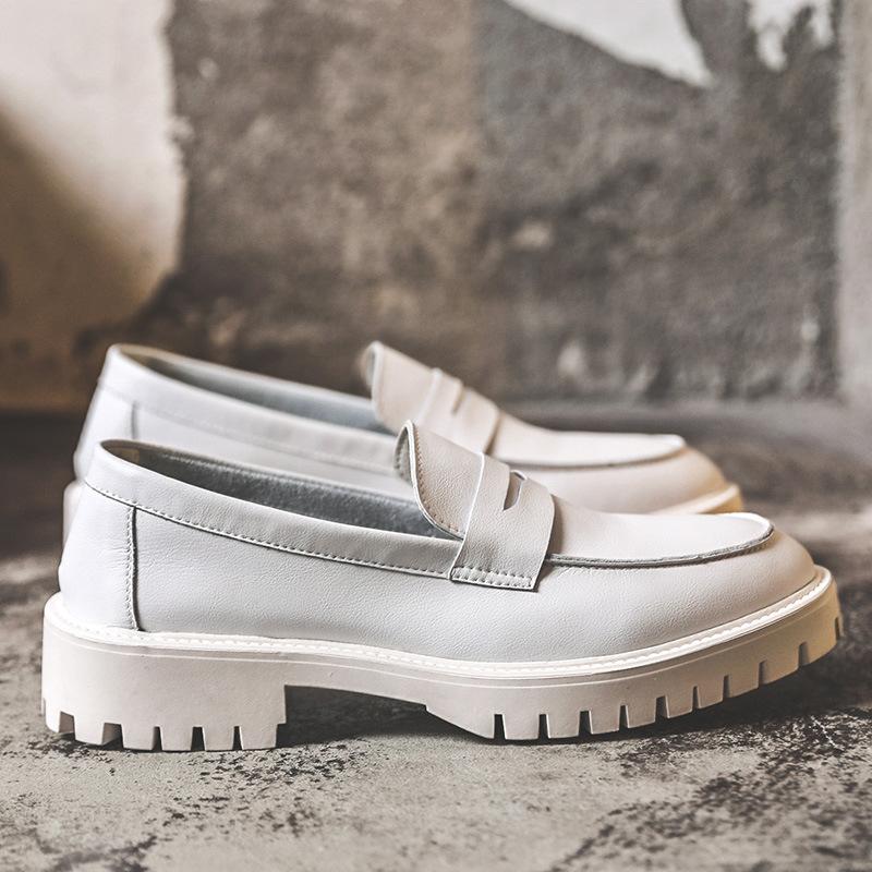 Zapatos Doudou Nuevos de Primavera Zapatos Casuales para Hombre Zapatos Británicos para Hombre Zapatos Pequeños de Cuero Genuino Px37-J