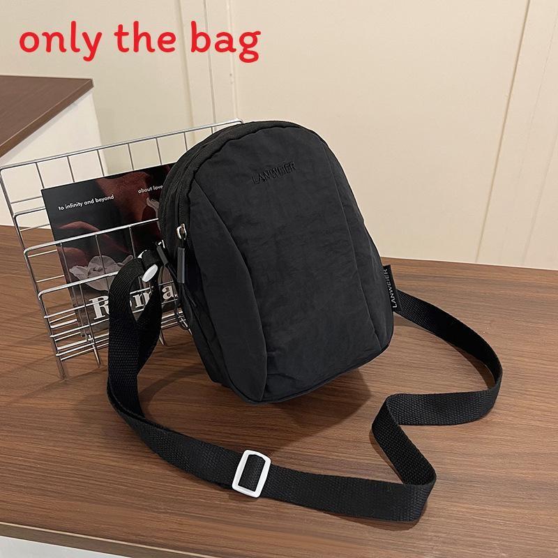 Bag Crossbody Simple With Solid Color And Letter Embroidery Design Daily For