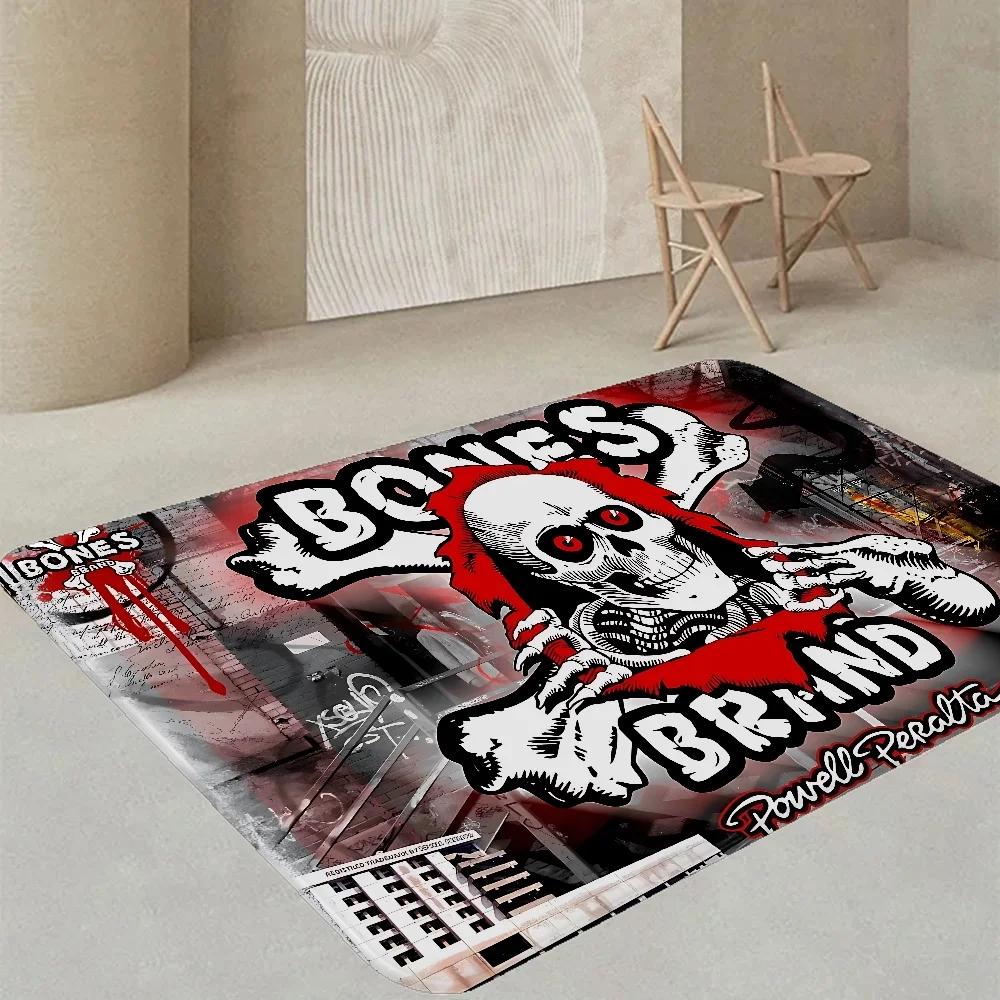 Powell P-Peralta Skateboard Bath Mat Non-Slip Laundry Room Rug Decor for Bathroom Balcony Living Room Toilet