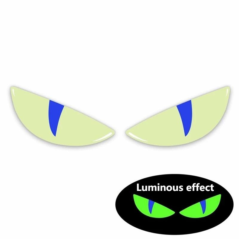 2pairs Reflective Devil's Eye Stickers for Car and Motorcycle Use - Improves Night Visibility and Safety, Durability and Fashion