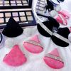 3 Stück Dreieck-Puderquaste Gesicht Diamantband Weiches Make-up-Werkzeug Schwamm Samt Weich Glatt Gesichtsschönheit Make-up-Schwamm Zubehör