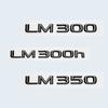 3D ABS Chrom Glänzend Schwarz ABS Buchstaben Nummer LM300 LM350 LM300h HYBRID Emblem Für Lexus Auto Kofferraum Logo Abzeichen Aufkleber