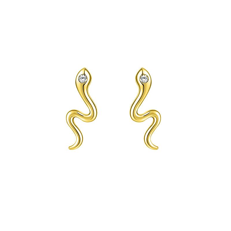 

Earrings For Men And Women Personality Smart Small Snake Earrings Street S Cold Wind Snake Zircon Earrings Sleep Without Picking