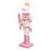12 cm Nussknacker Miniaturen Rosa Serie Nussknacker Puppen Ornamente Desktop Dekoration Cartoons Walnüsse Soldaten Band Puppen