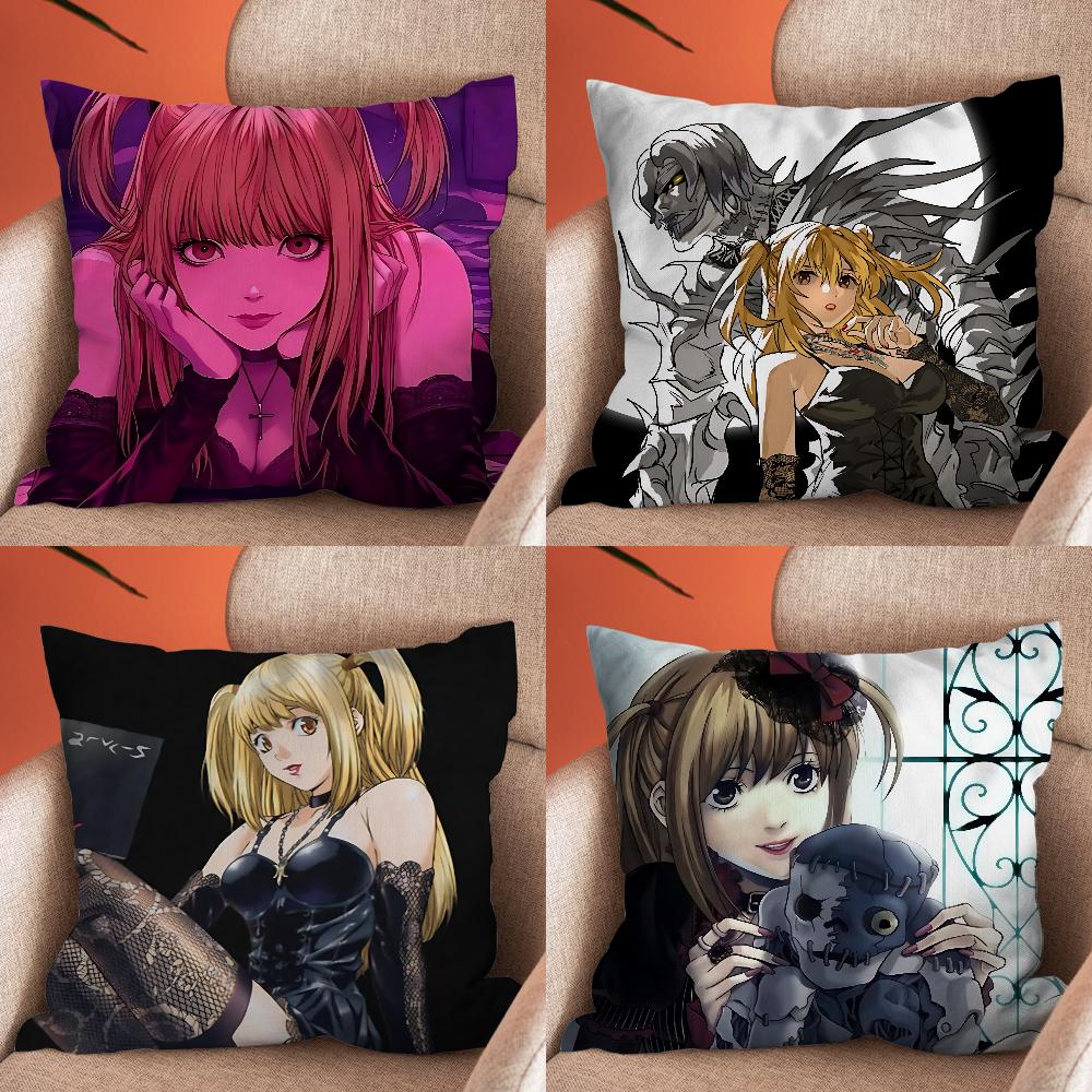 Misa Amane D-Death Notes Pillow Case Soft Cushion Cases for Farmhouse Sofa Decor Home Decorations and Protector Pillow Case