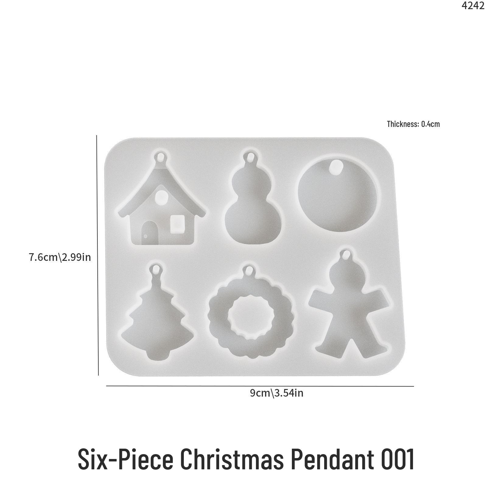 Poppy DIY Crystal Epoxy Christmas Pendant Tag - Snowman, Cabin, Tree Earrings & Silicone Mold