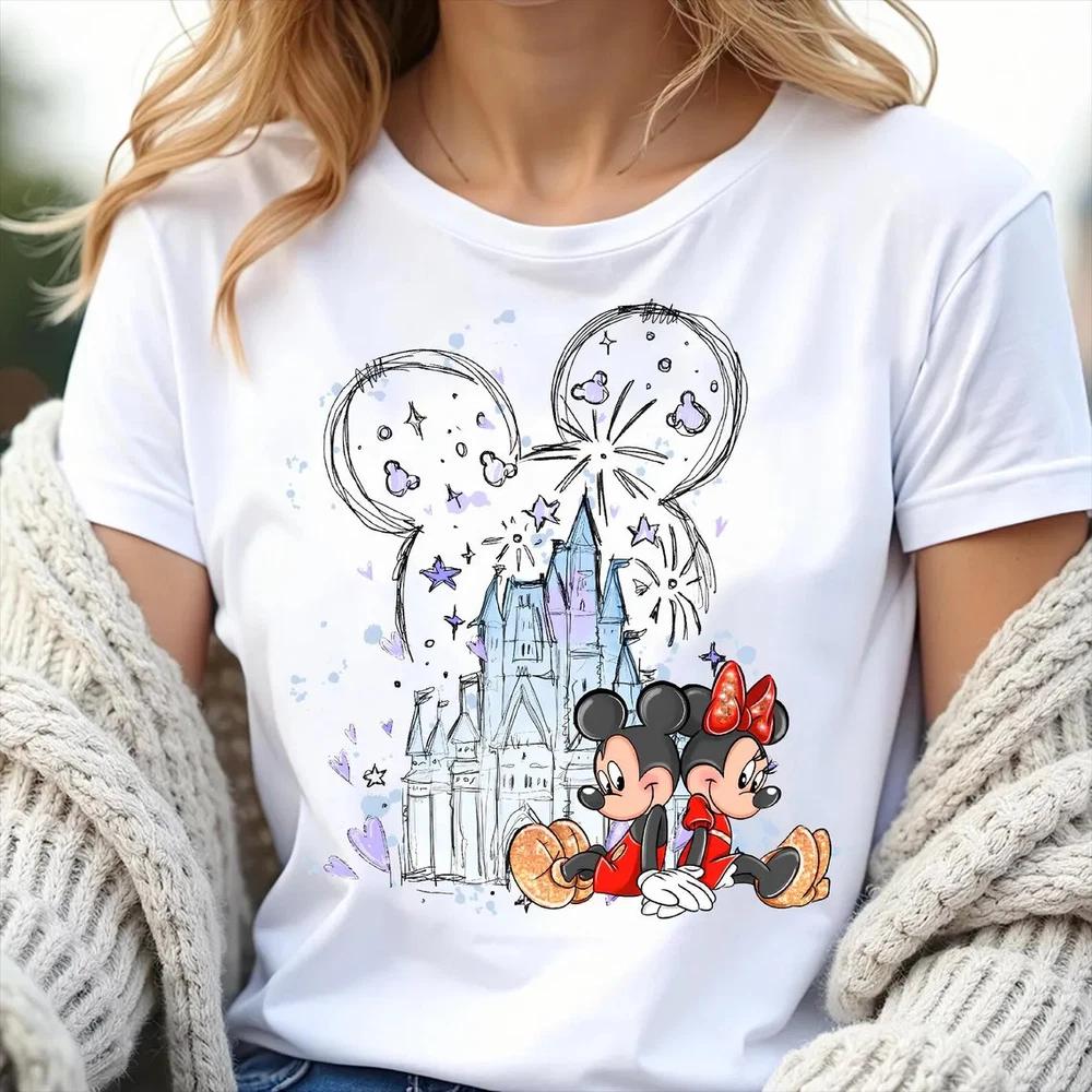 TShirt Happy Mickey And Minnie Castle Unisex Unisex Unisex 9 S