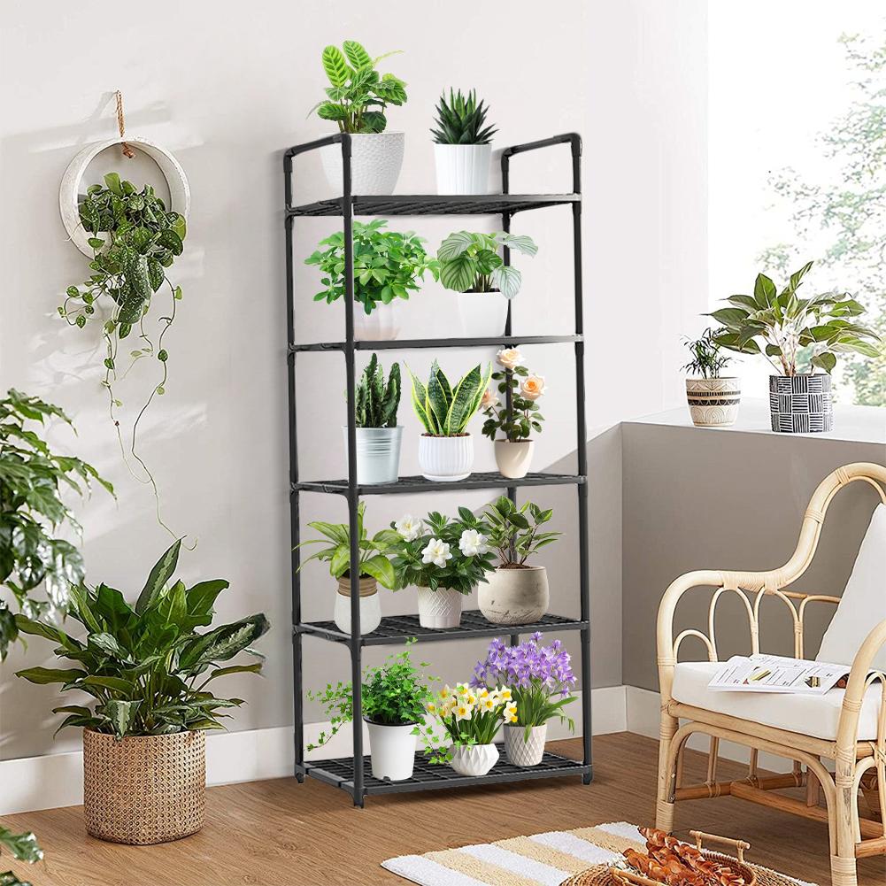 5 Tier Storage Shelves Adjustable Storage Rack 66 Lbs Capacity Storage Shelf for Kitchen Pantry Closet Bathroom Laundry Garage