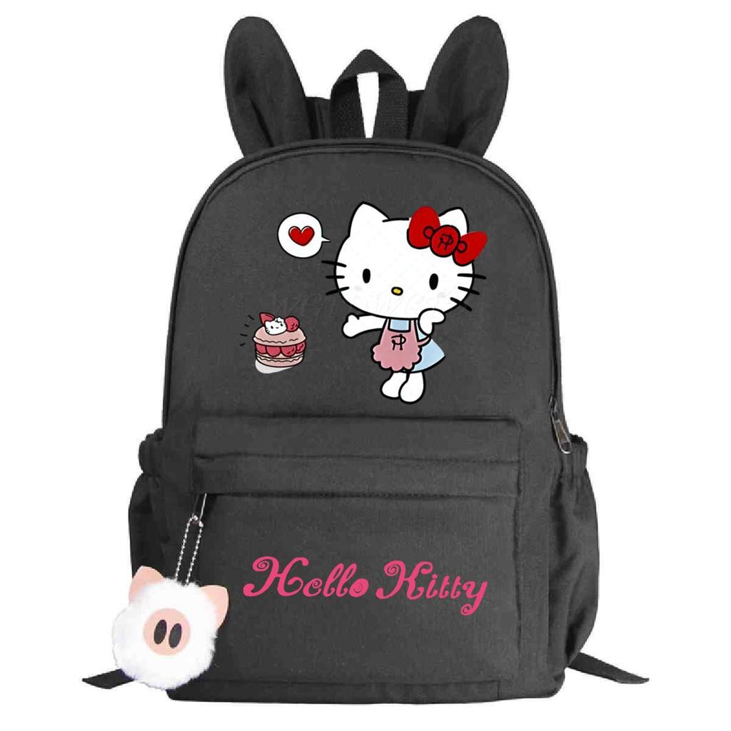 College Style Cute Print Junior High School High School Student Schoolbag Large Capacity Rabbit Ears Backpack Female