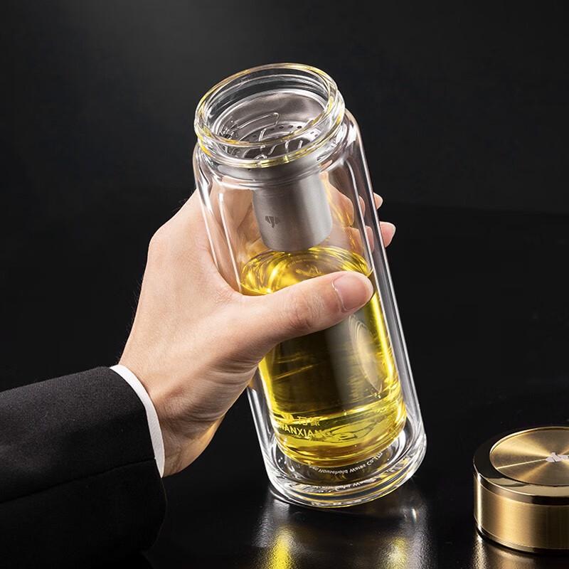 Wainxiang Double-Wall Glass Tea Tumbler