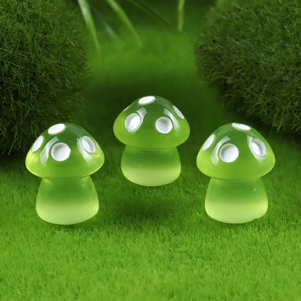 Mini Transparent Mushroom Ornaments for Moss Gardens and Balcony Potted Plants