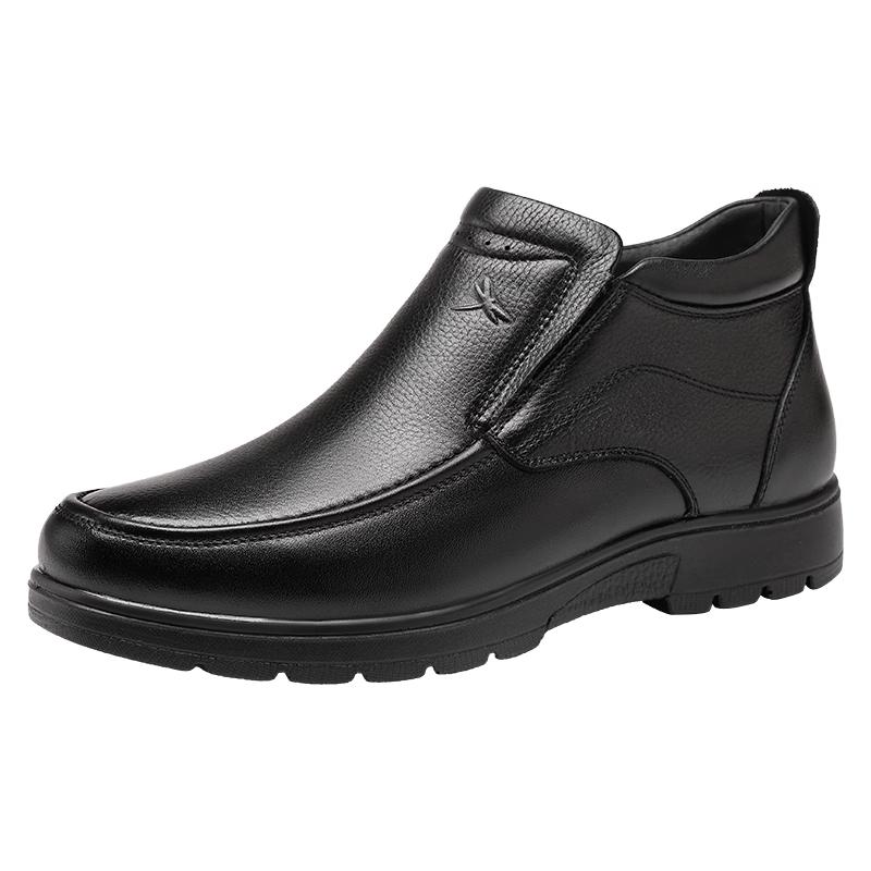 Red Dragonfly Men s Winter Plush Business Casual Slip-on Shoes 40