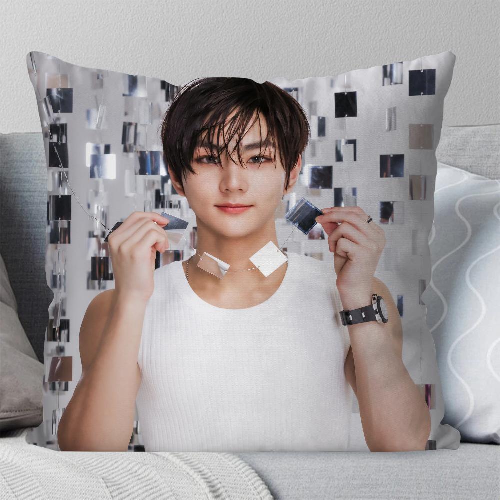 Jungwon Pop Singer Pillow Case Square Pillow Bedroom Sofa Leisure Comfort Cushion Car Living Room Home Decoration 40X40