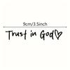 Trust In God Car Rearview Mirror Sticker, Faith In Jesus God Car Letter Sticker