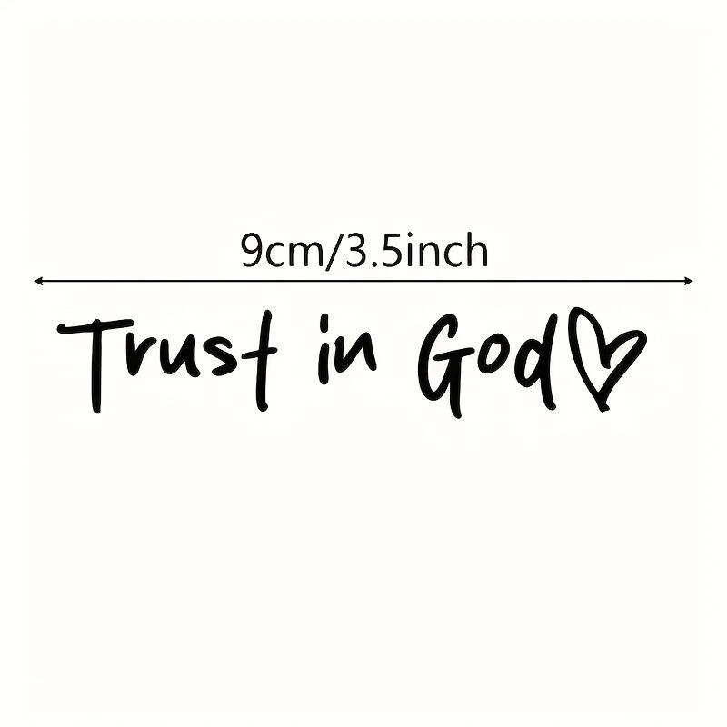 Trust In God Car Rearview Mirror Sticker, Faith In Jesus God Car Letter Sticker