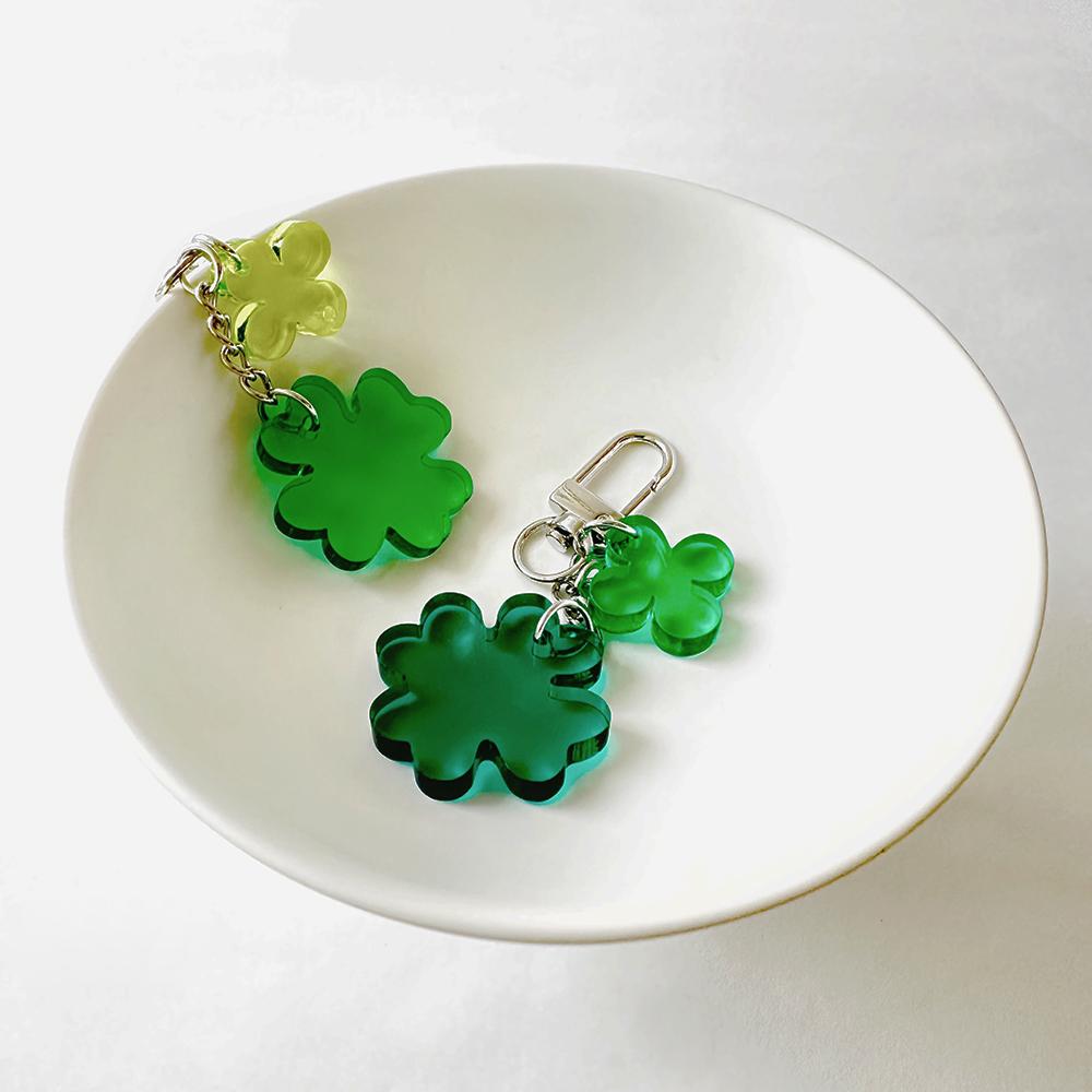 VIACRAFT Two Four-Leaf Clover Keyrings