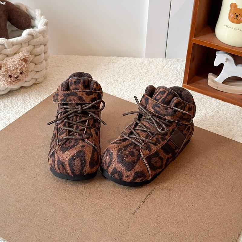 

Children s New Style Snow Boots High-top Leather Boots Cold-resistant Popular Winter Outdoor Wear-resistant Hiking Shoes I10152 26 коричневый