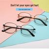 2025 Ultralight Korean-Style Photochromic Metal Glasses, Anti-Blue Light, Unisex Retro Design with Large Frame.