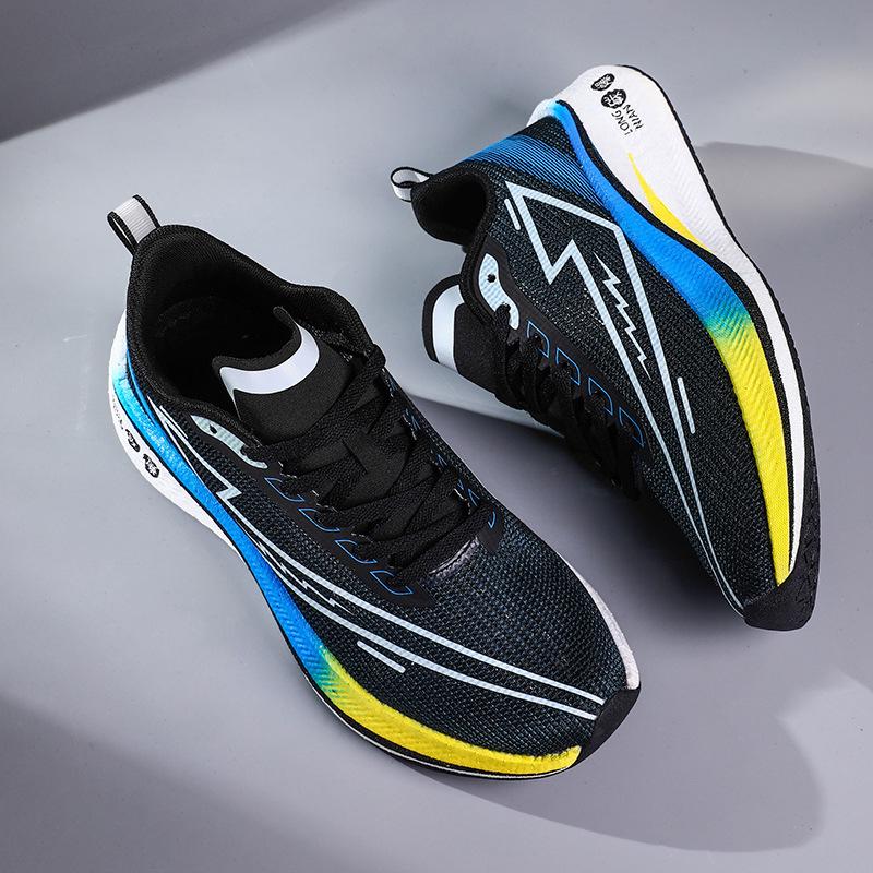

Carbon board running shoes summer breathable 2025 new mesh casual shoes men s trendy shoes sports shoes professional men s running shoes 44 чёрный