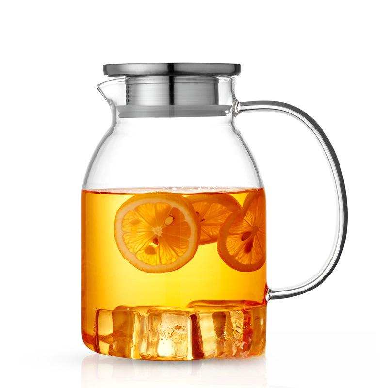 High-Temperature Resistant Glass Cold Water Kettle Set with Borosilicate Cups, Large Capacity, for Home Use