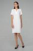 Basic Light Knee-length Dress with V-neck and Short Sleeves Assorted Colors