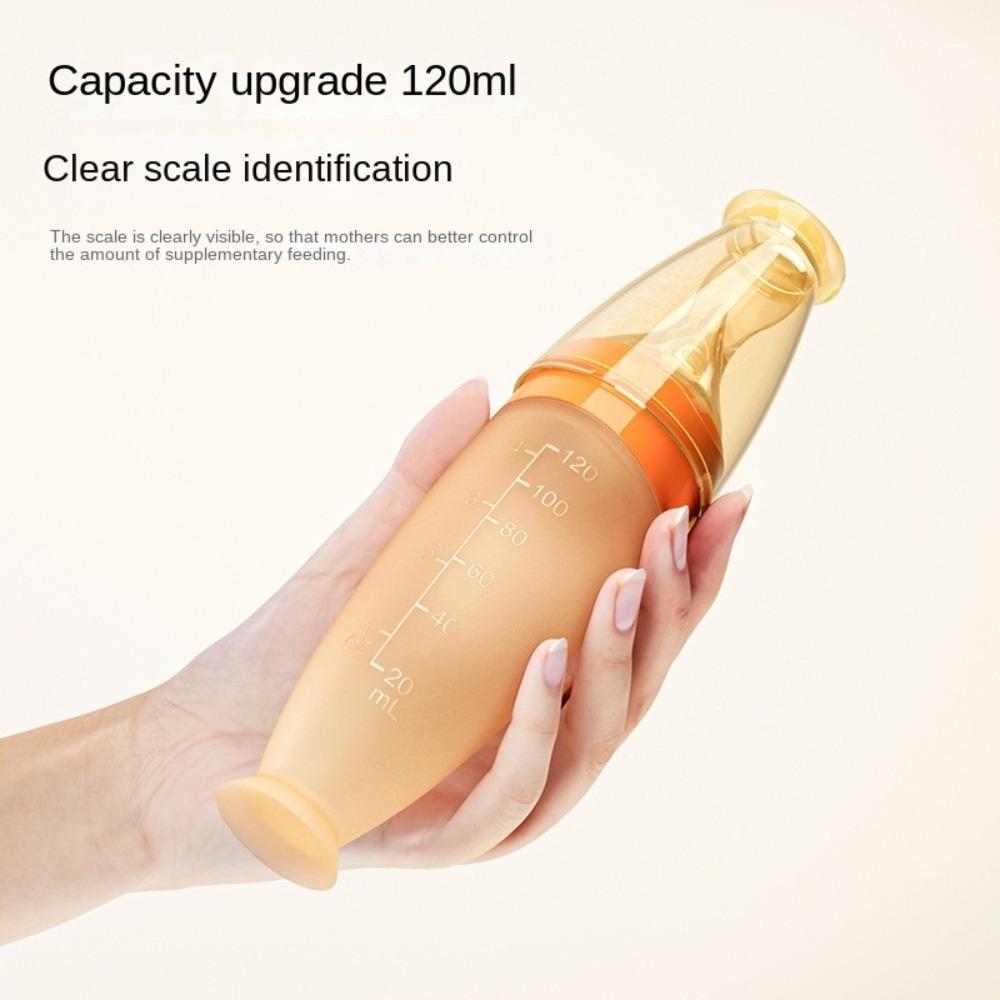 Squeezing Milk Feeding Bottle High Temperature Resistance Food Supplement Bottle  Rice/Powder