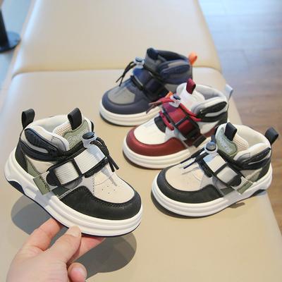 Children's Sports Shoes 2025 Spring and Autumn Boys Casual Board Shoes High Top Girls Bread Shoes Dopamine Daddy Shoes