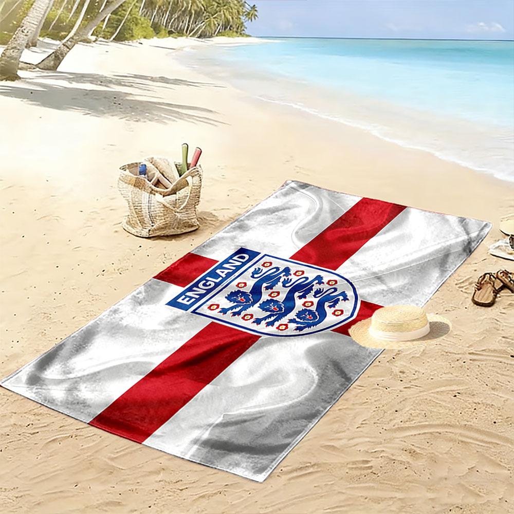 Löwen und Rosen brüllen Druck Strandtuch, schnelltrocknend, geeignet für Reisen, Outdoor-Sport, Joggen, den Strand und Schwimmen, Geschenk