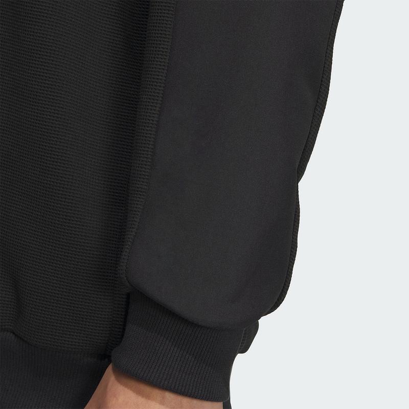 Adidas Fleece Crew Neck Comfortable Fashion Sweatshirt Men Sweatshirt Black JX1792