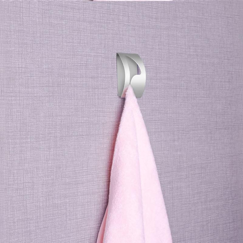 Wall Mount Stainless Steel Towel Hanger Hook Rust Resistant 1 Piece for Bathroom Kitchen Entryway Coat Umbrella Hanging