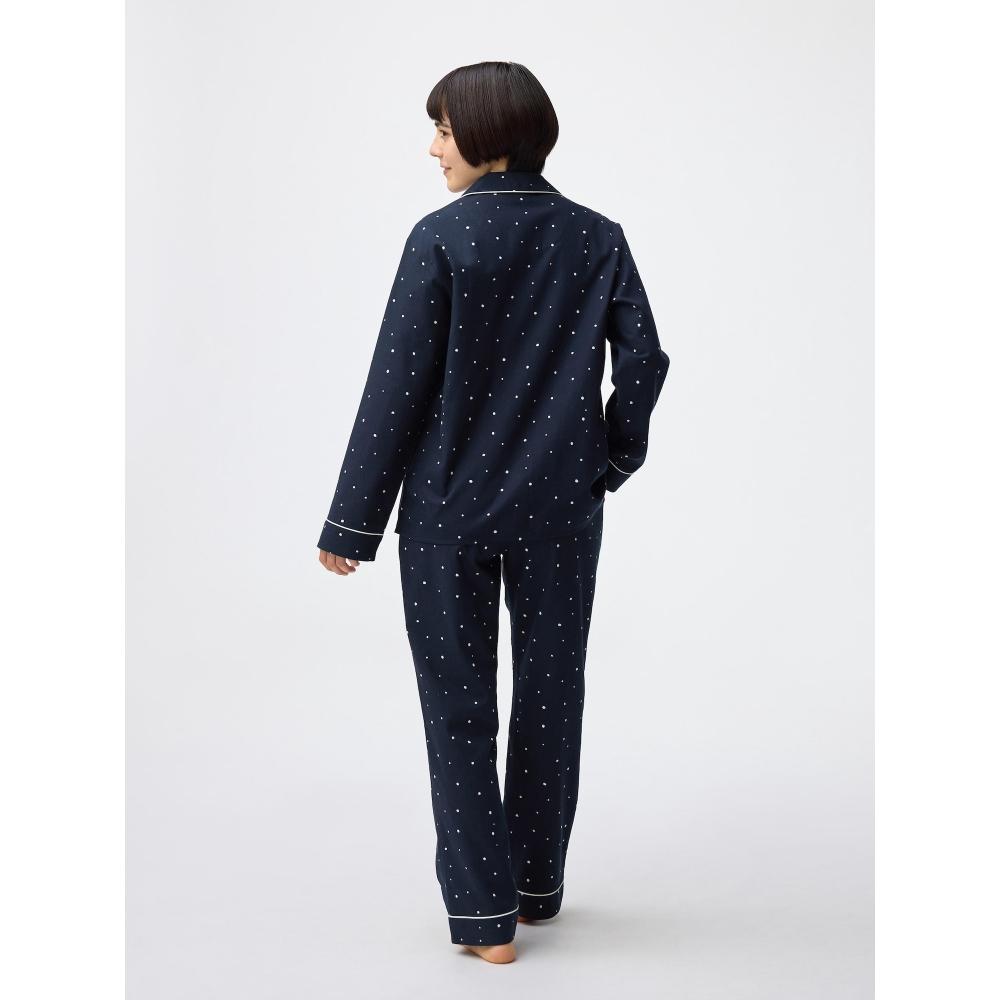 Gu By Uniqlo Flannel Pajamas Long Sleeves Long Pants Peanuts
